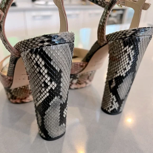 Jimmy Choo Peachy 125 / 38 Rosewood Mix Python Shoe - Picture 4 of 14